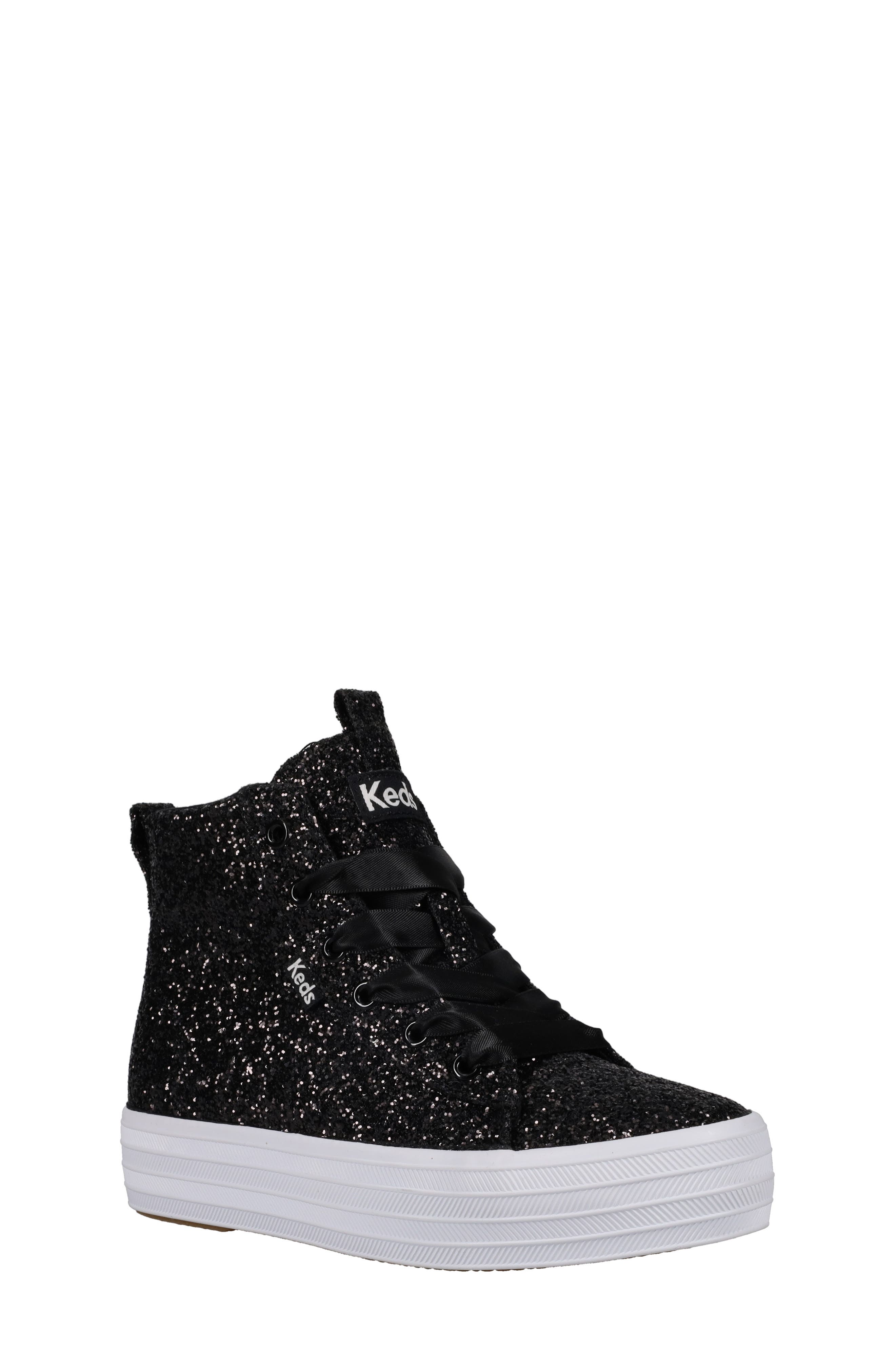 Keds<sup>®</sup> Kids' Triple Up Glitter Celebration High Top Sneaker, Main, color, 