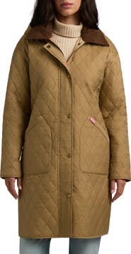 Hunter Alison Hooded Quilted Barn Coat