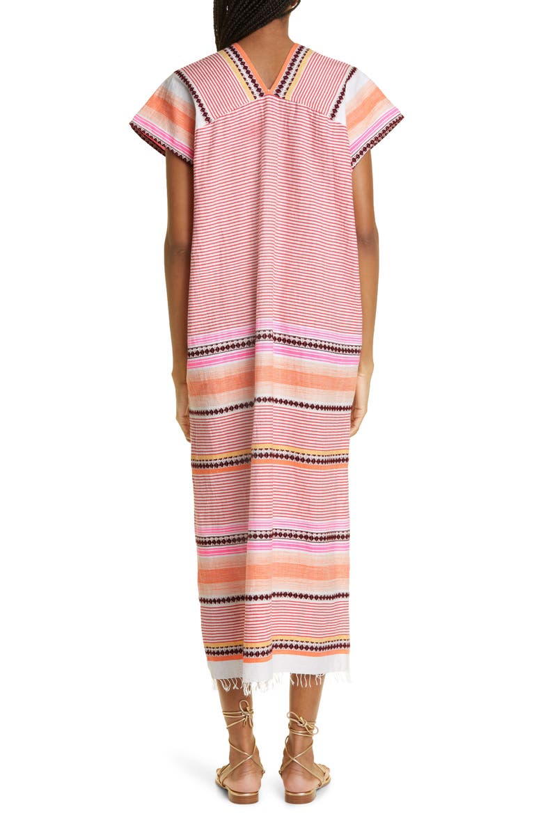 Cirq Long Cover-Up Caftan, Alternate, color, PEACH MELBA