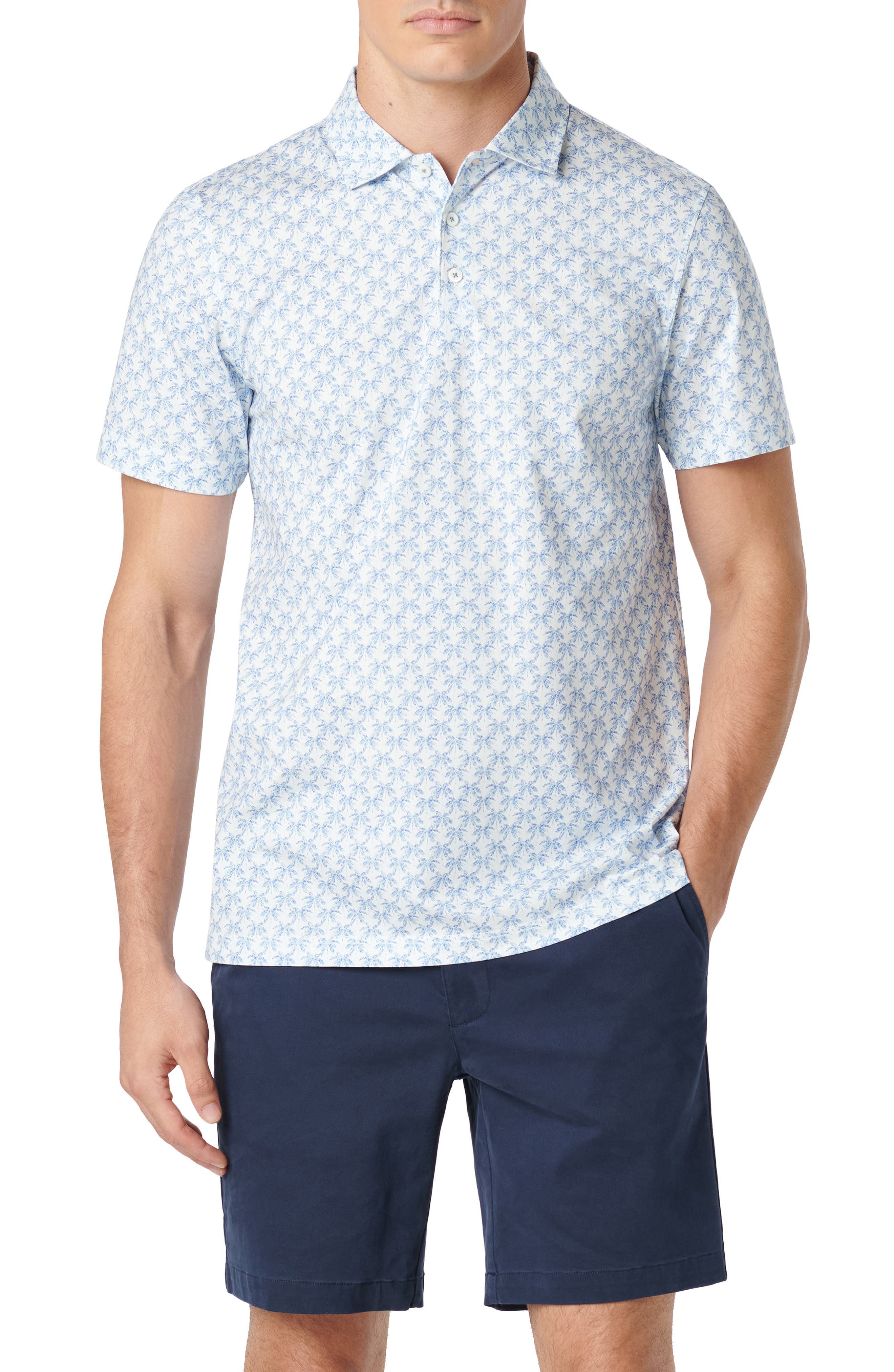 Victor OoohCotton® Leaf Print Polo