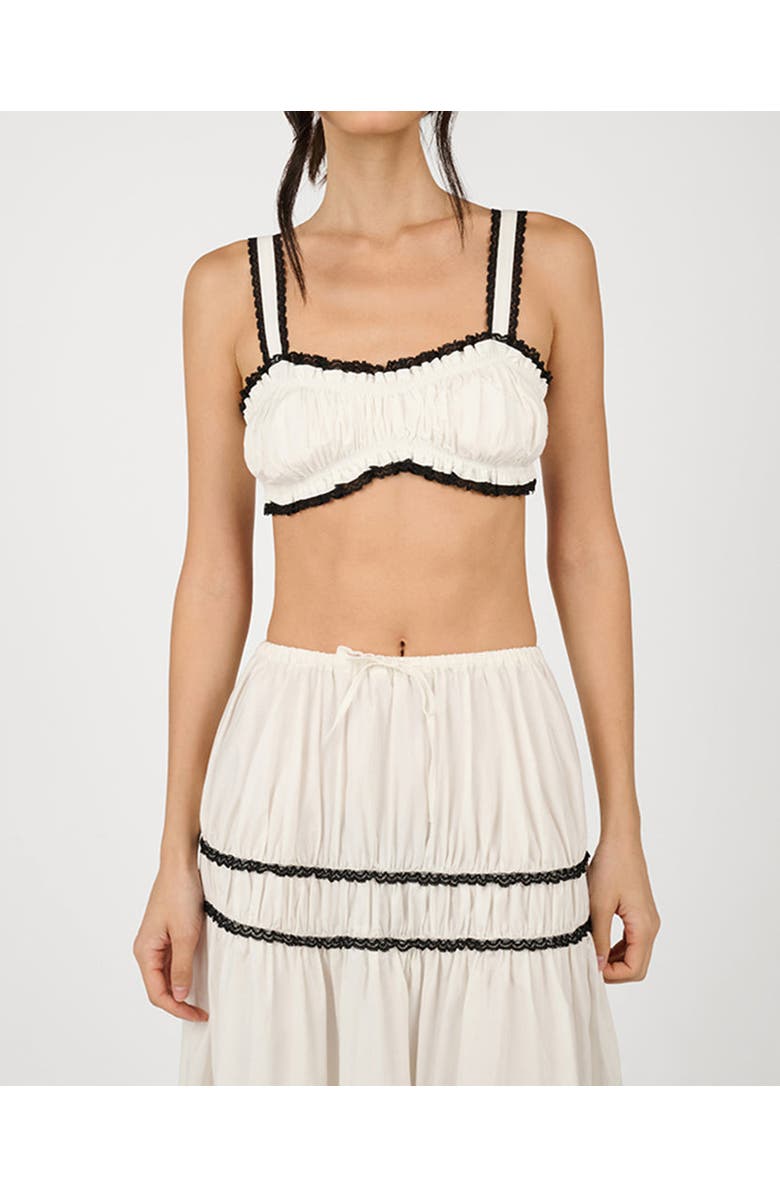 WeWoreWhat Ruched Crop Top, Main, color, White