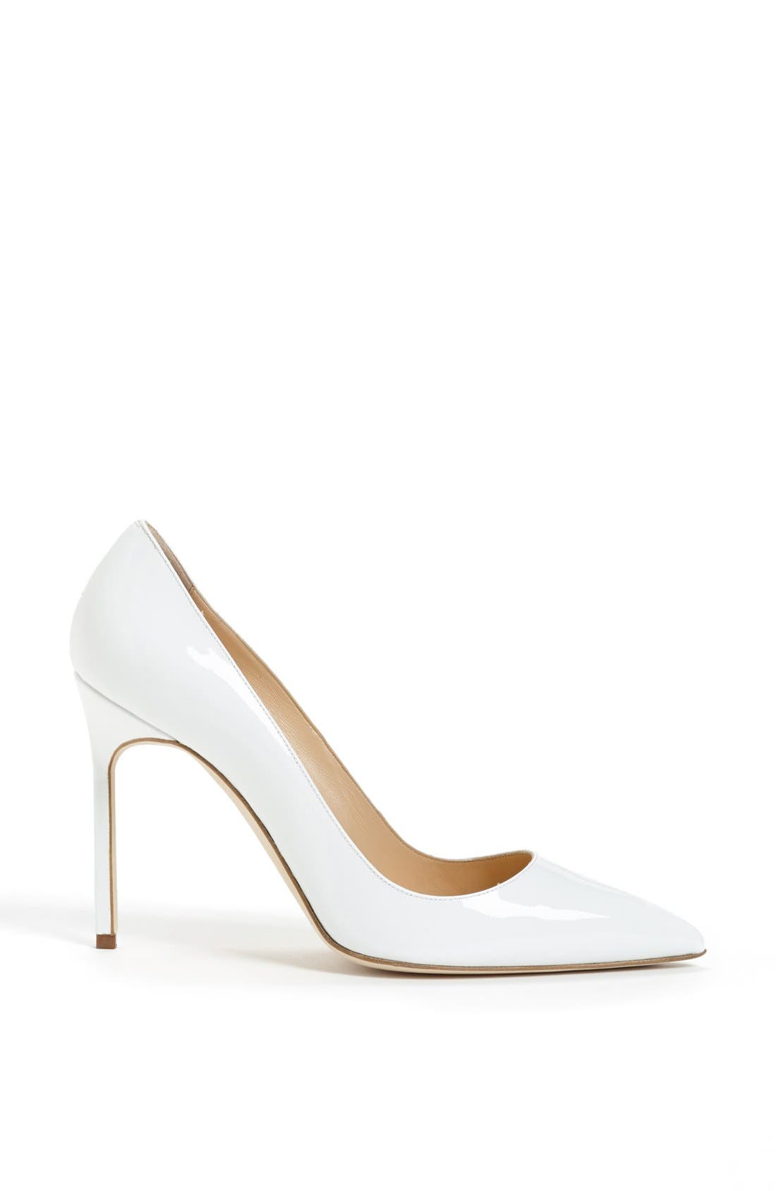 BB Pointed Toe Pump, Alternate, color, WHITE