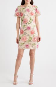Eliza J Sequin Floral Shift Dress