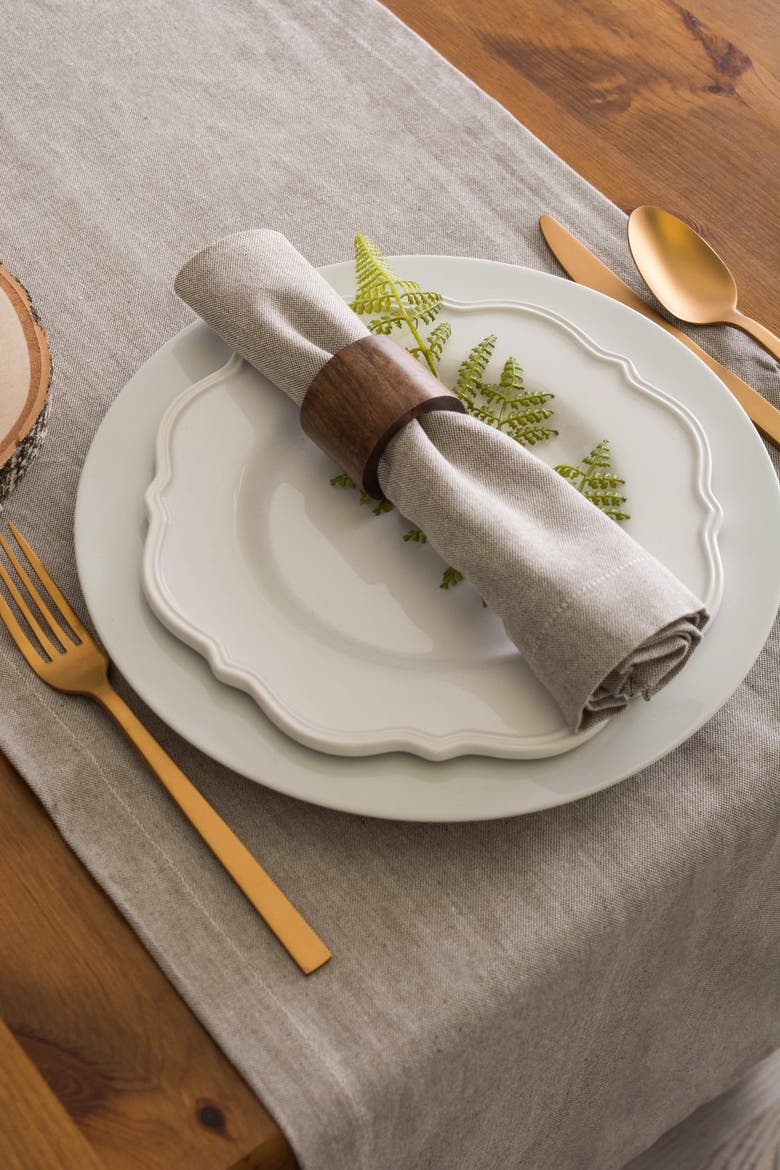 Solid Chambray Table Runner, Alternate, color, Stone