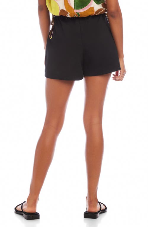 Fifteen Twenty Mel Button Trim Pocket Shorts In Black