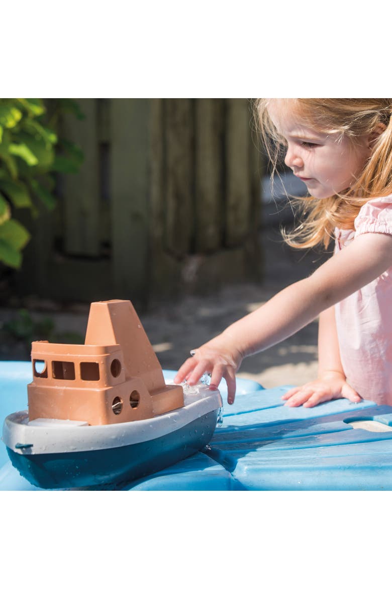 Bio Tuff Tuff Boat Peach & Blue Toy Tug Boat,Ages 2+, Alternate, color, Multicolored