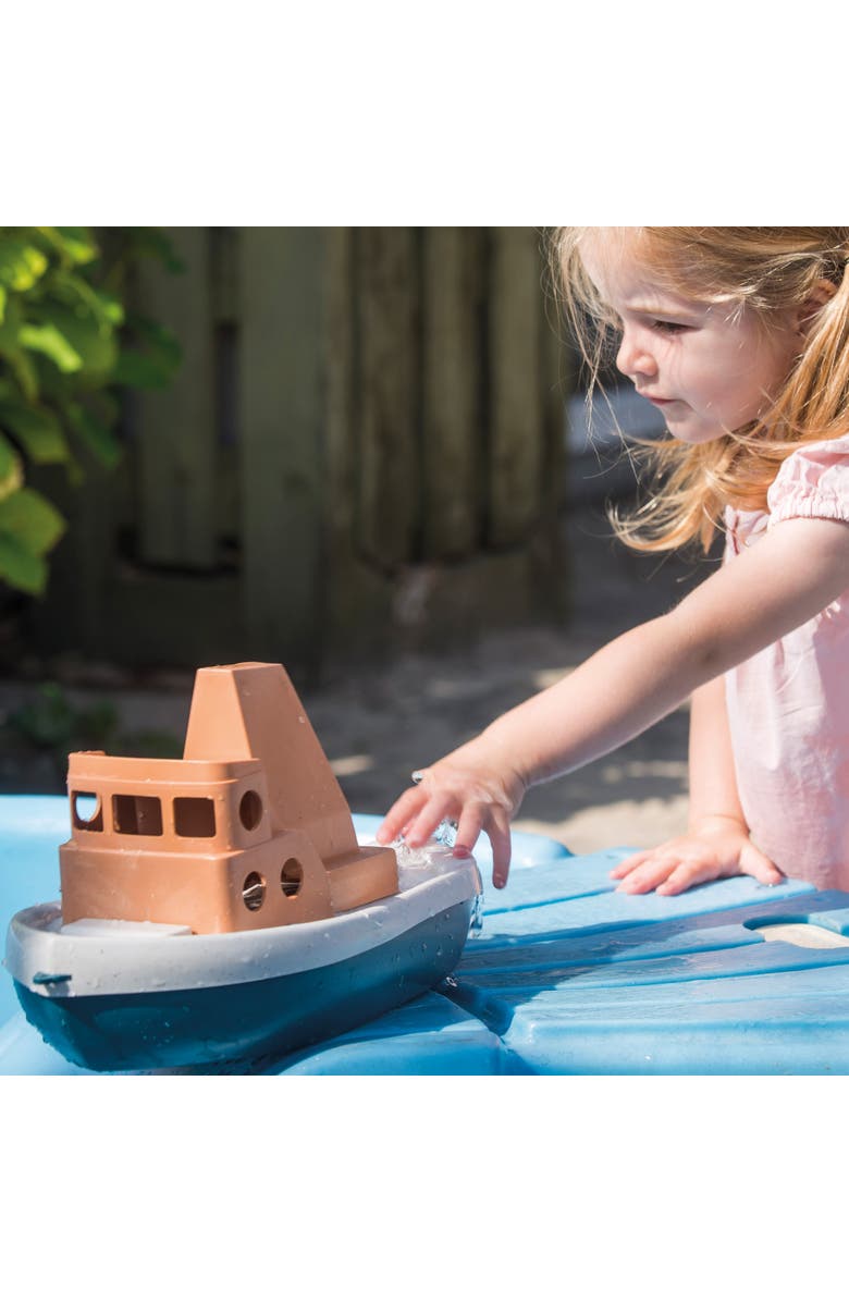 Dantoy Bio Tuff Tuff Boat Peach 
Blue Toy Tug Boat,Ages 2+, Alternate, color, Multicolored