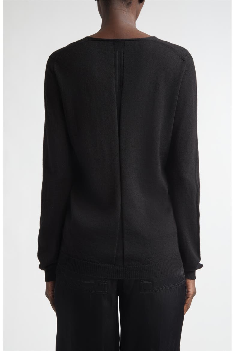 Virgin Wool V-Neck Sweater, Alternate, color, BLACK