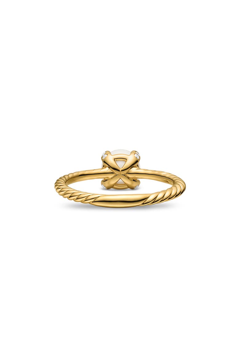 Freshwater Pearl Classics Ring in 18K Yellow Gold with Diamonds, 2mm, Alternate, color, GOLD