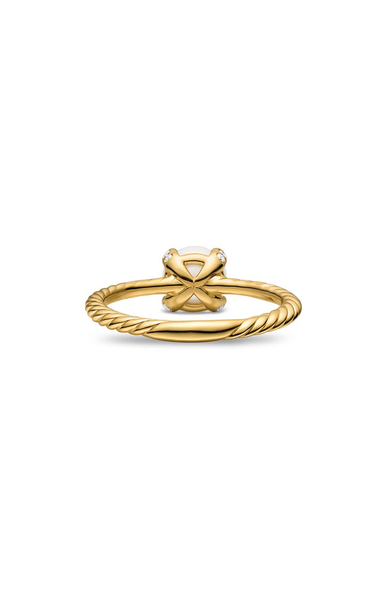David Yurman Freshwater Pearl Classics Ring in 18K Yellow Gold with Diamonds, 2mm, Alternate, color, Gold