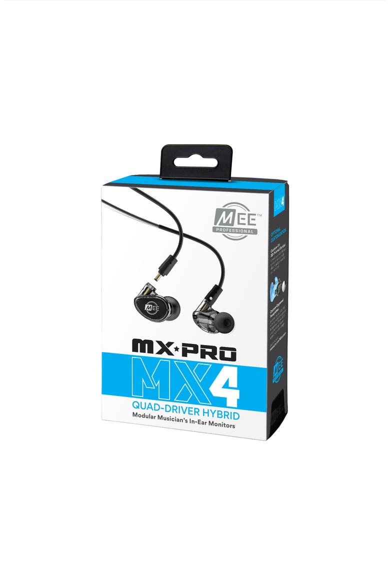 MX4 PRO Quad Driver Musicians' In-Ear Monitors, Alternate, color, Smoke