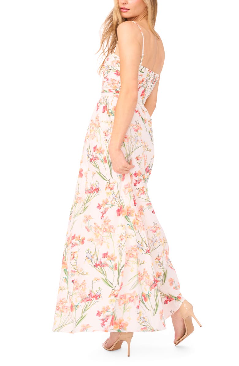 Ted Baker Nara Floral Maxi Dress, Alternate, color, Ultra White