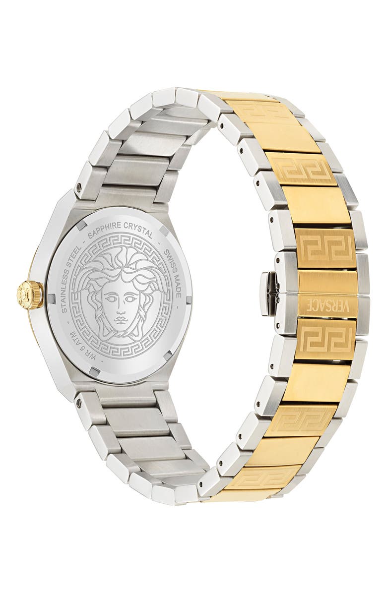 Versace V-Auria Two-Tone Bracelet Watch, 39mm, Alternate, color, Two Tone