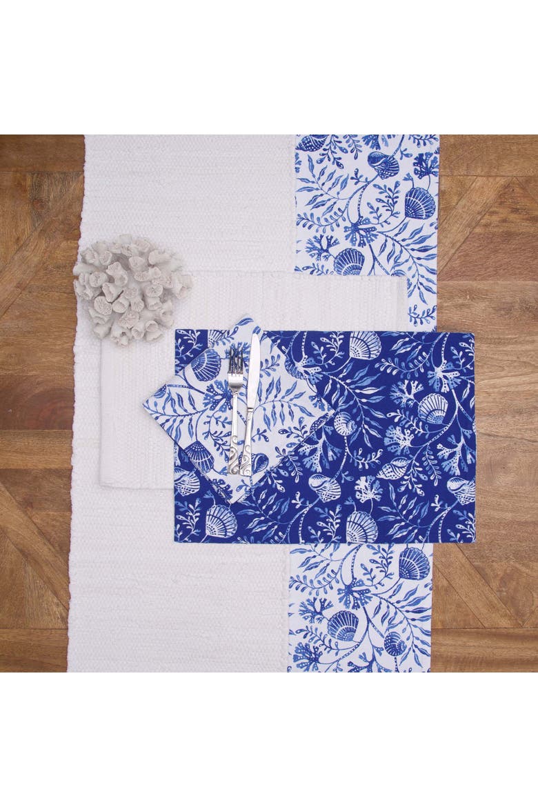 Blue Reef Reversible Placemats Set of 6, Alternate, color, Blue