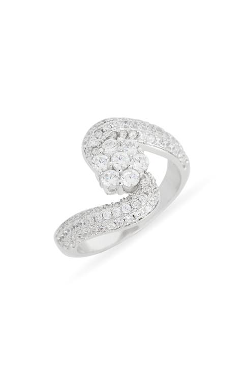Cubic Zirconia Twisted Ring