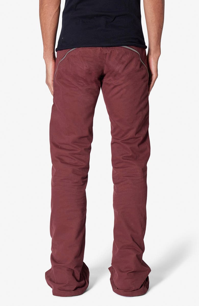 mnml D519 Zip Flare Leg Jeans, Alternate, color, Red