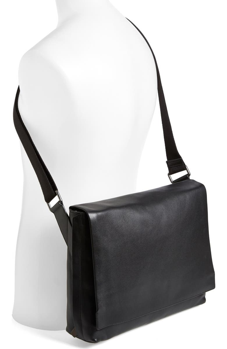 Skagen 'Eric' Leather Messenger Bag, Alternate, color,