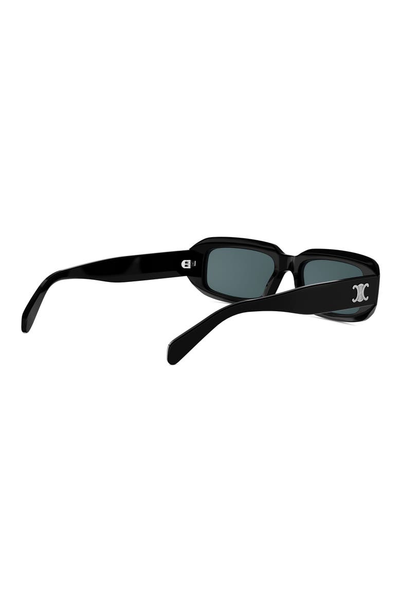 Triomphe 54mm Rectangular Sunglasses, Alternate, color, SHINY BLACK / BLUE