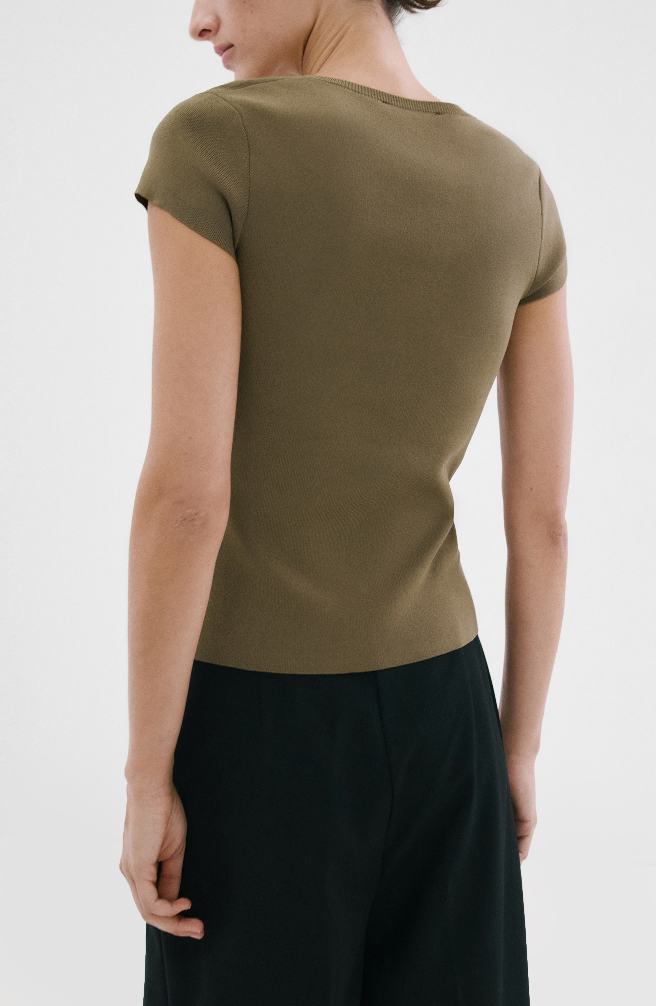 Open Stitch Short Sleeve Cardigan - image 4