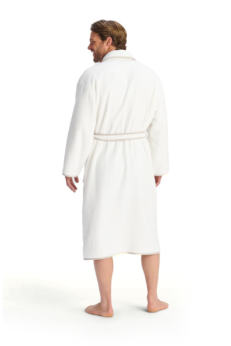 Boundary Piped Edge Luxury Robe, Alternate, color, Grey