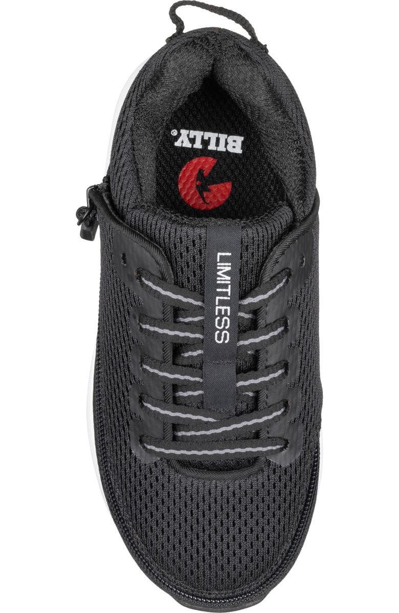 BILLY Footwear Kids' Limitless Zip Around Sneaker, Alternate, color, Black