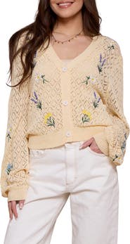 SAACHI Floral Embroidered Cardigan