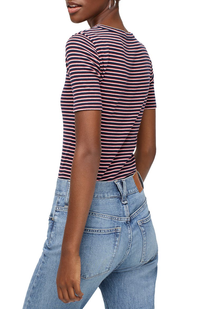 New Perfect Fit Tee, Alternate, color, GABI STRIPE NAVY MULTI
