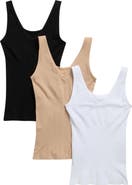 SKINNY GIRL Assorted 3-Pack Seamless Rib Shaping Tanks