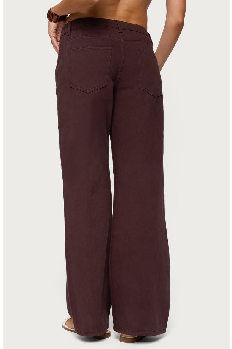 Roman Slouchy Low Rise Wide Leg Jeans, Alternate, color, BROWN