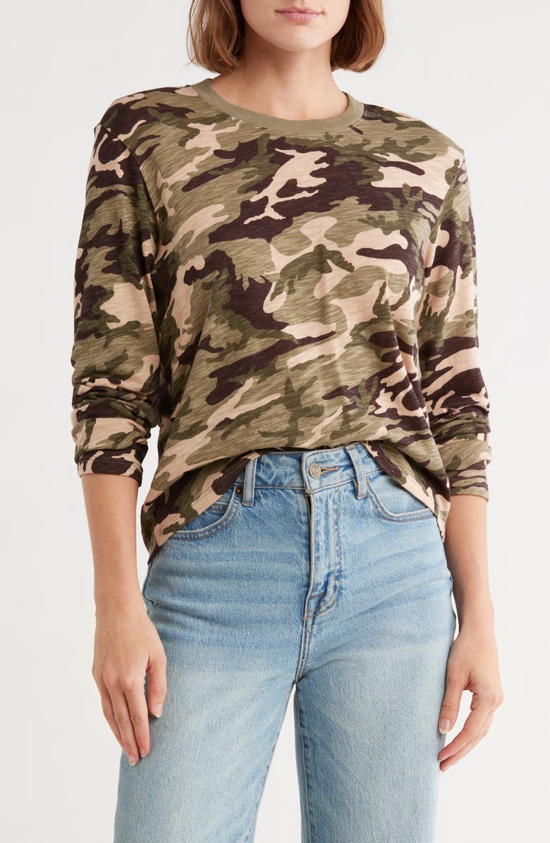 ATM Anthony Thomas Melillo Slub Jersey Long Sleeve Tee, Main, color, Camo