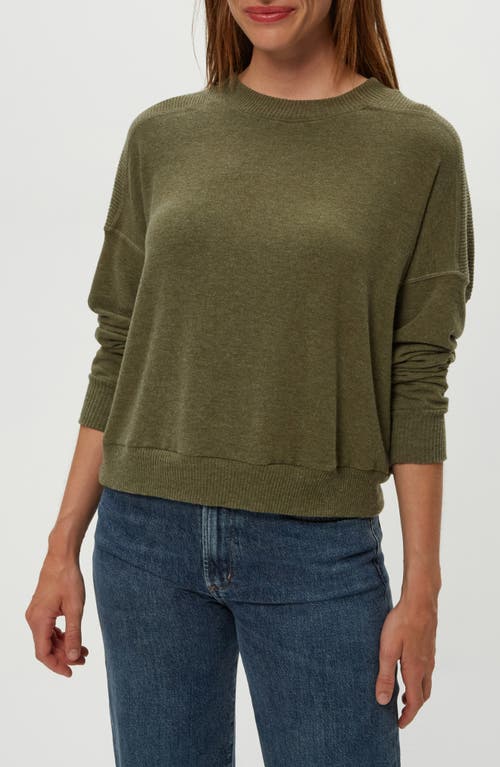 Michael Stars Marty Drop Shoulder Pullover In Green