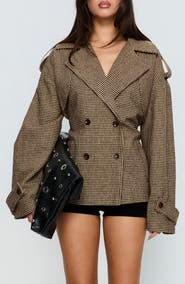 Princess Polly Brieanna Cropped Trench Coat
