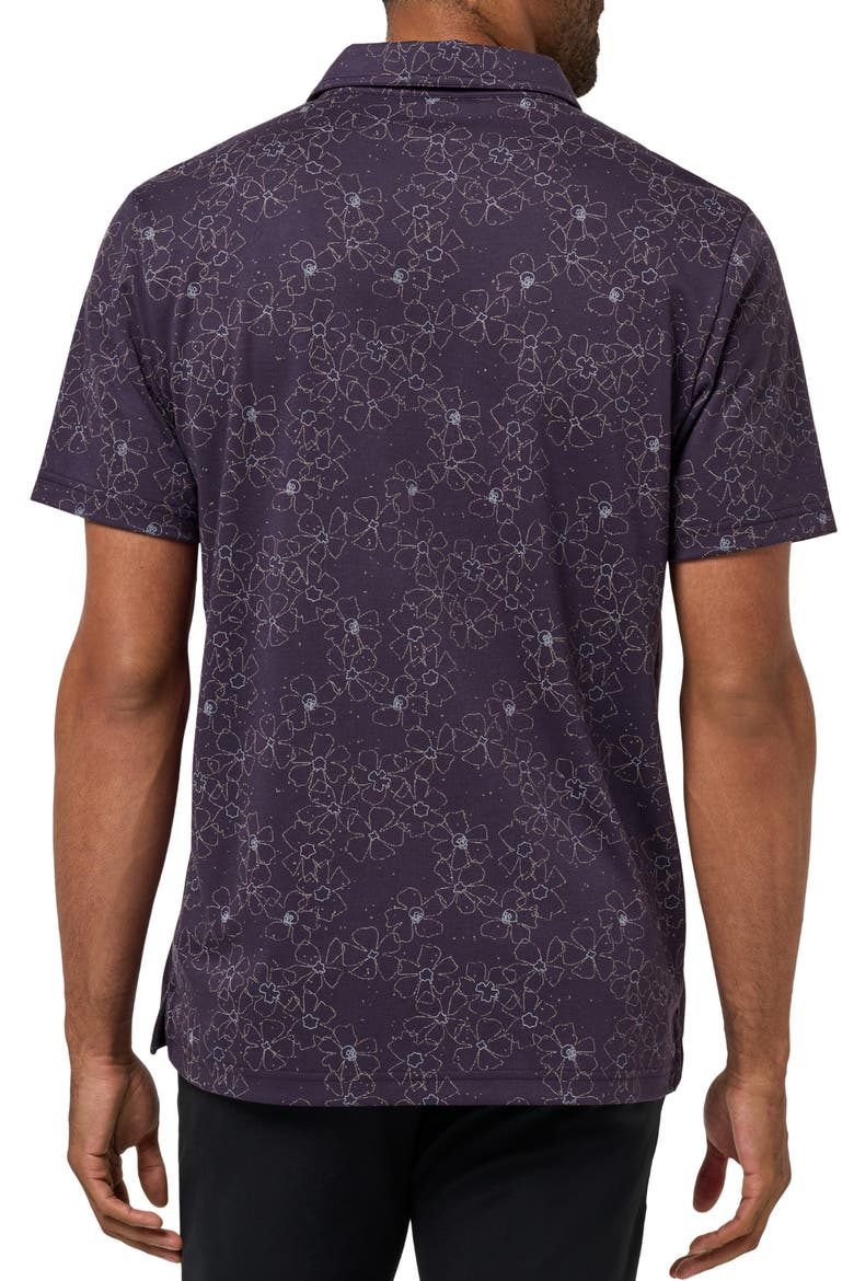 Just my Type Floral Cotton Blend Piqué Polo, Alternate, color, PURPLE VELVET