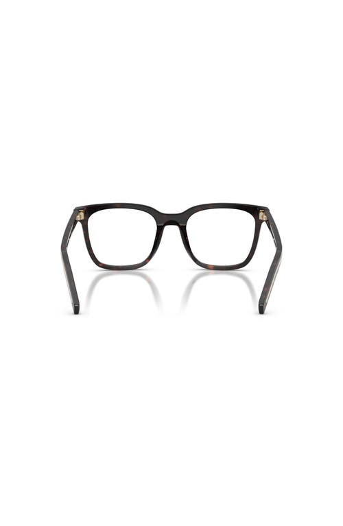 Prada 53mm Rectangle Optical Glasses In Brown