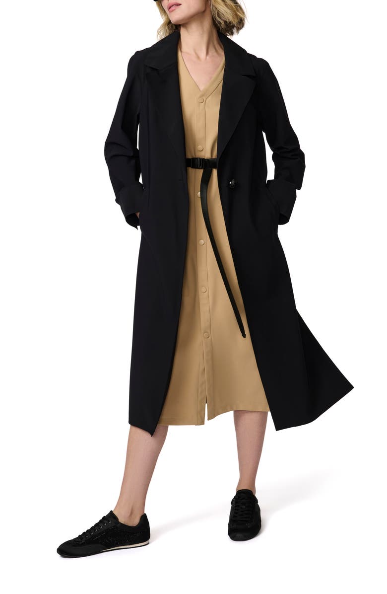 Bernardo Stretch Gabardine Coat, Alternate, color,