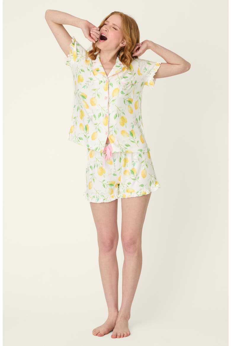 Dolce Spritz Button-Up Pajama Shirt, Alternate, color, IVORY