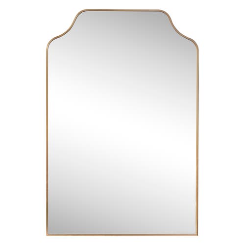 Jonathan Y Lindie Medium Scalloped-top Metal Framed Wall Mounted Mirror In Gold