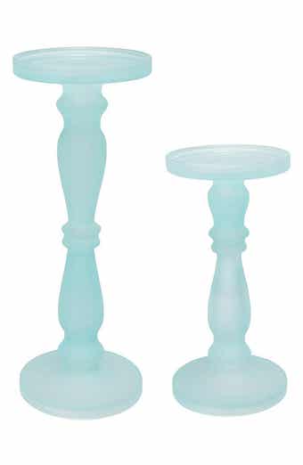 Set of Two Glass Pedestals