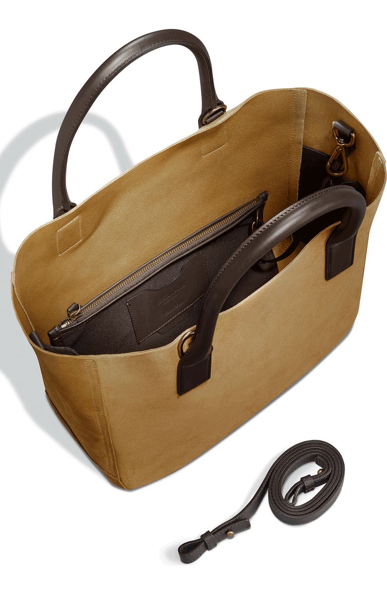 Shinola Runwell Suede Tote, Alternate, color,