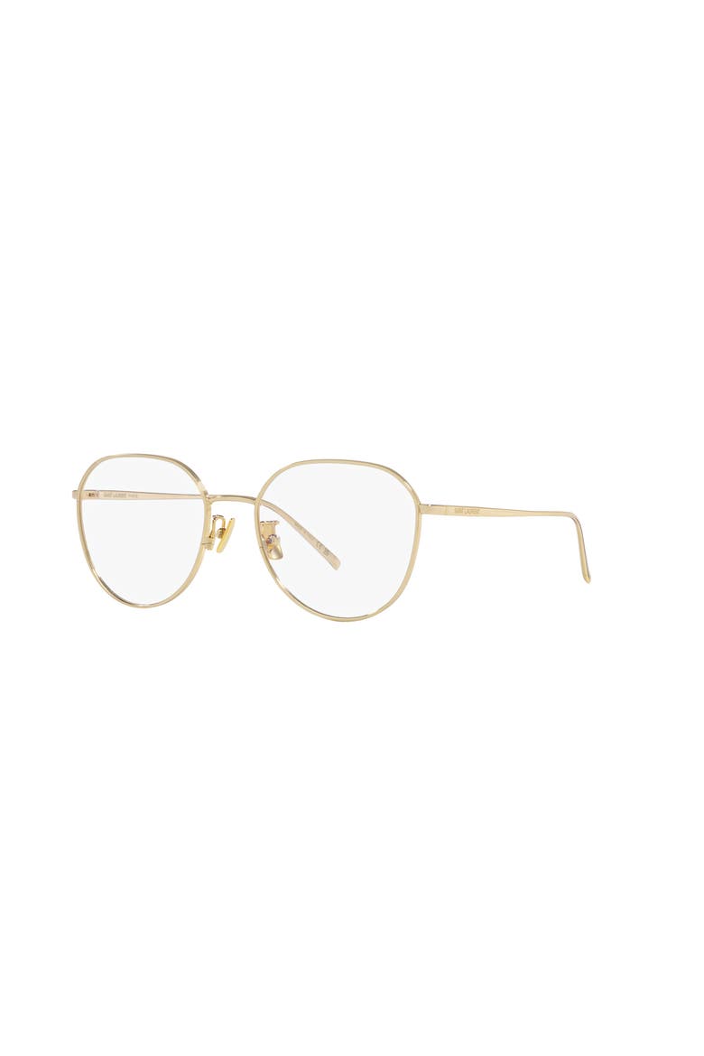 53mm Round optical glasses, Main, color, Gold