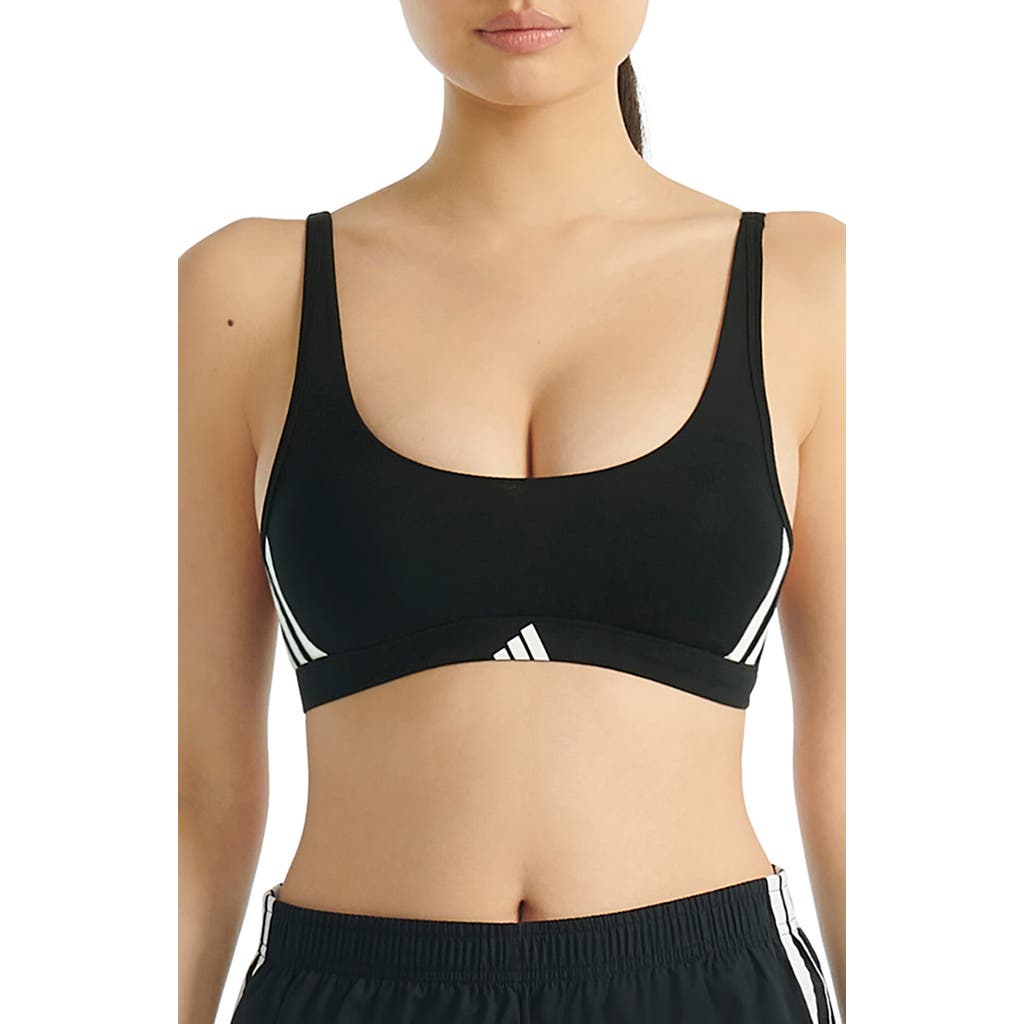 Adidas Originals Scoop Wireless Bra In Black