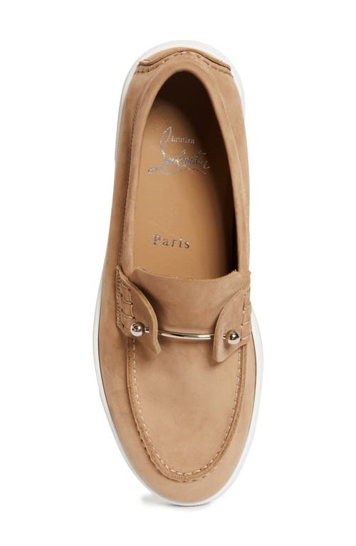 Christian Louboutin Chambeliboat Loafers In Beige Leather In Lionne