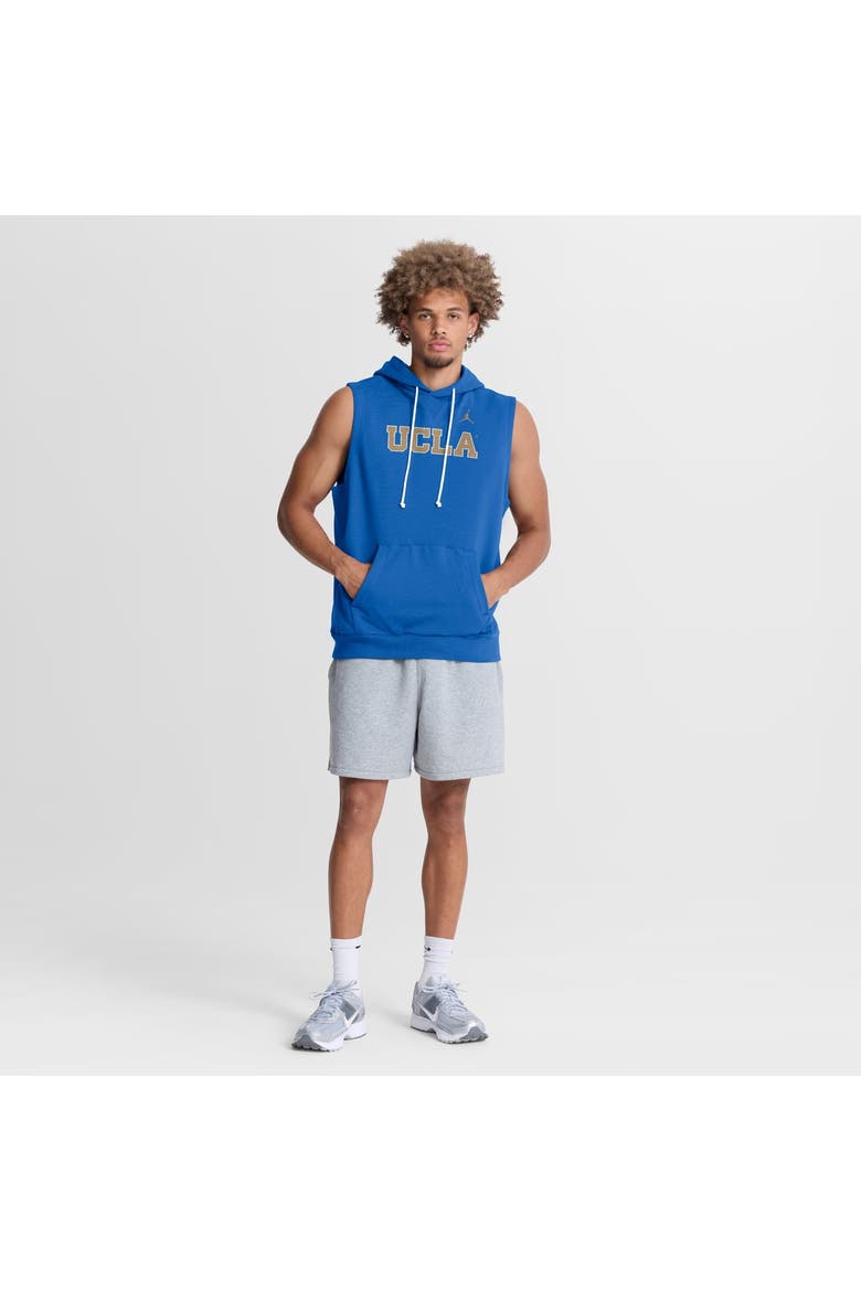 Men's Jordan Brand  Blue UCLA Bruins 2026 Sideline Sleeveless Dri-FIT Hoodie, Alternate, color, Blue