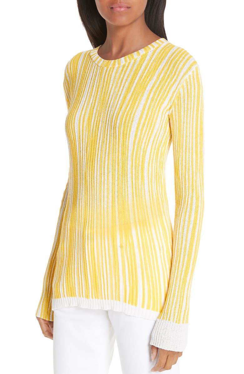 CALVIN KLEIN 205W39NYC Stripe Rib Knit Sweater, Alternate, color,