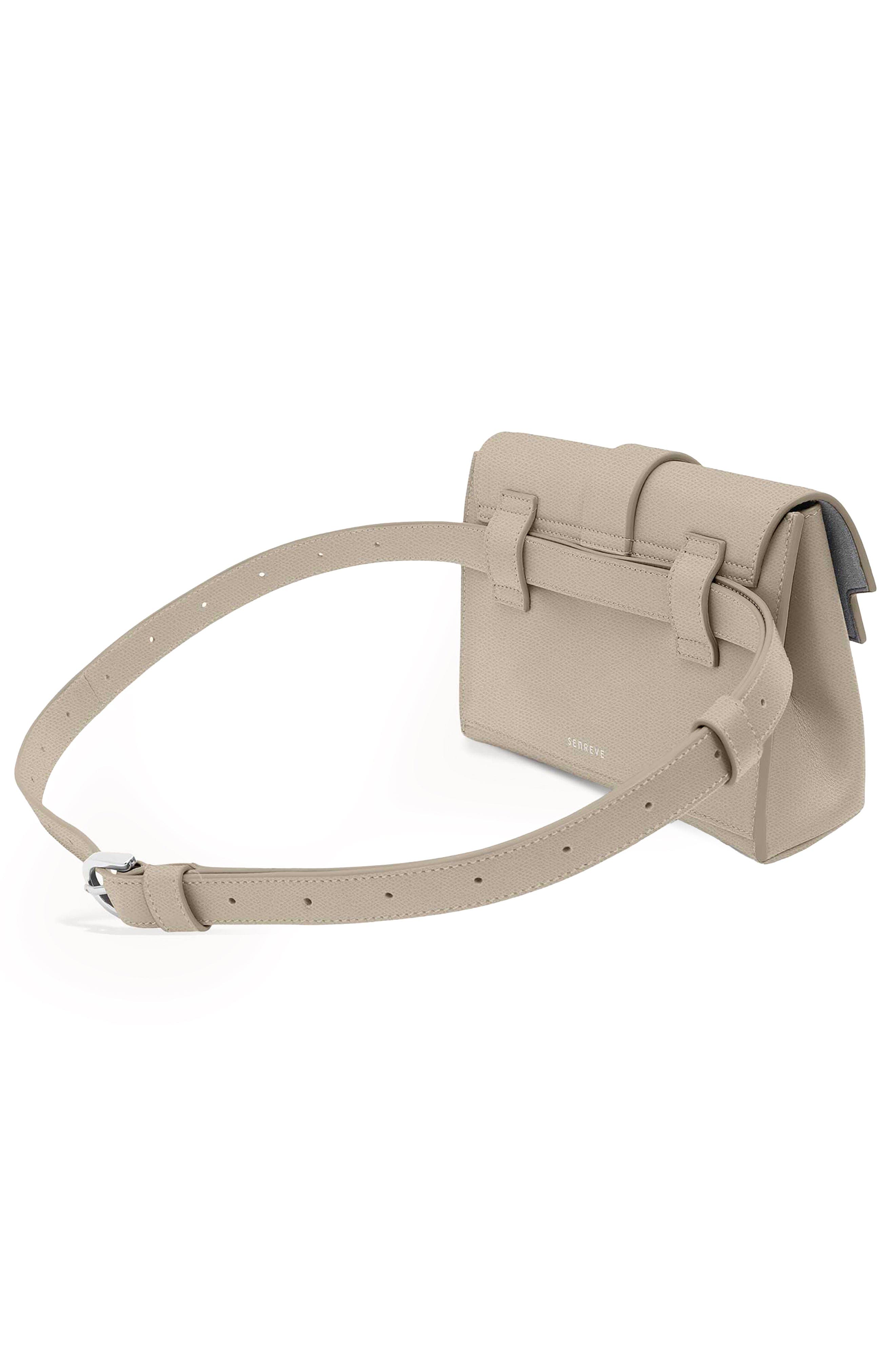 SENREVE Aria Belt Bag Pebbled Leather 5-Way Convertible Handbag, Alternate, color, Sand
