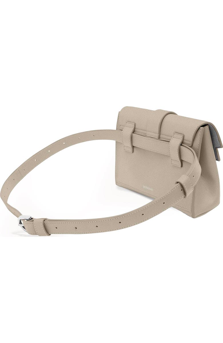 SENREVE Aria Belt Bag Pebbled Leather 5-Way Convertible Handbag, Alternate, color, Sand