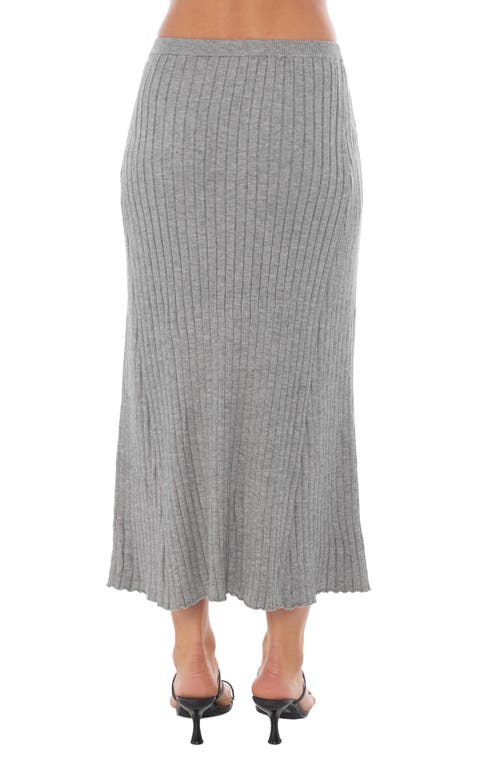Tash And Sophie Pleated Sweater Skirt In Gray