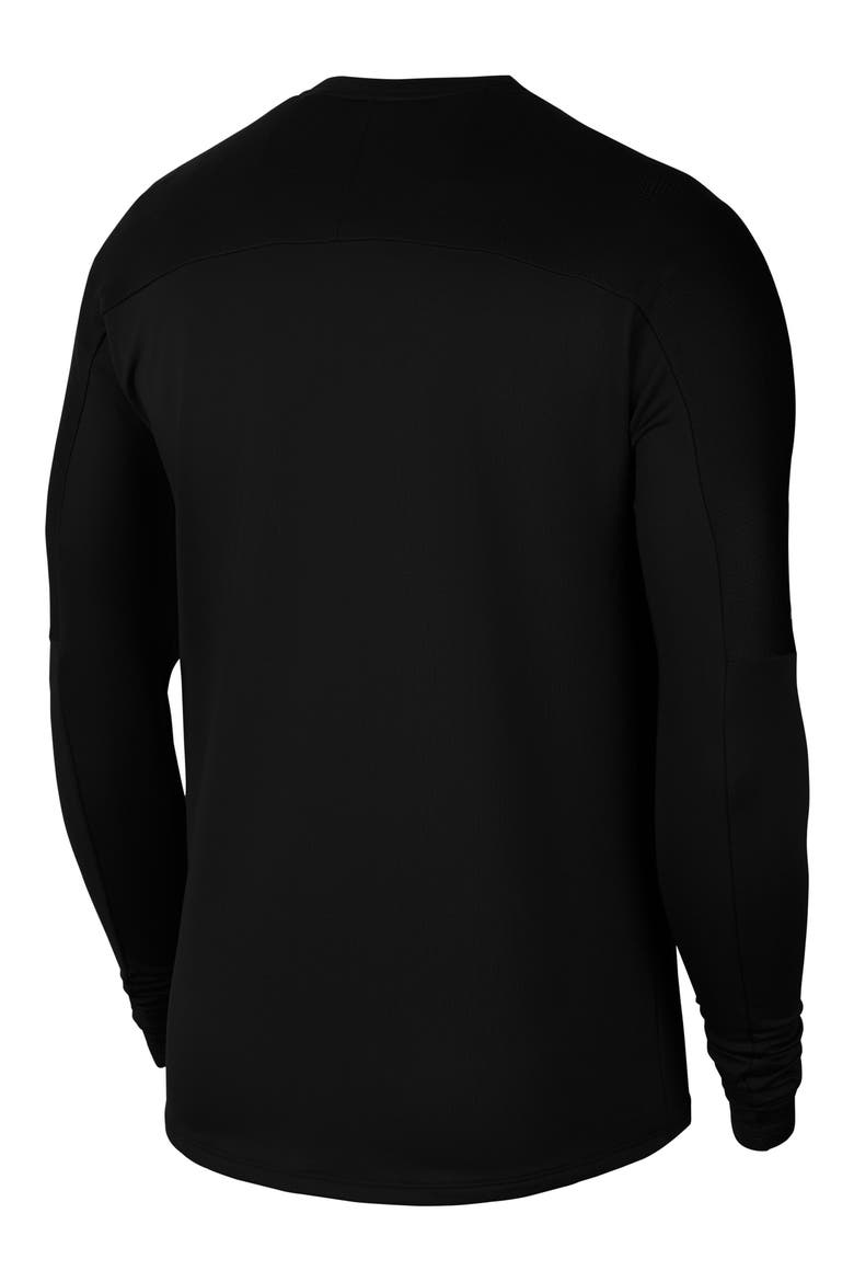 Dri-FIT Men's Long Sleeve Running T-Shirt, Alternate, color, BLACK