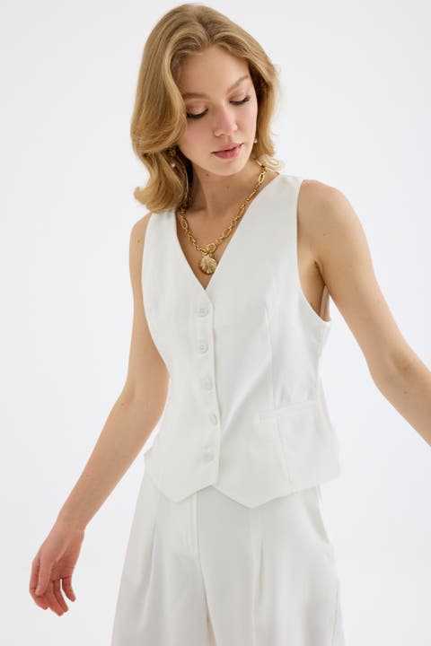 Corinne Tailored Peplum Vest