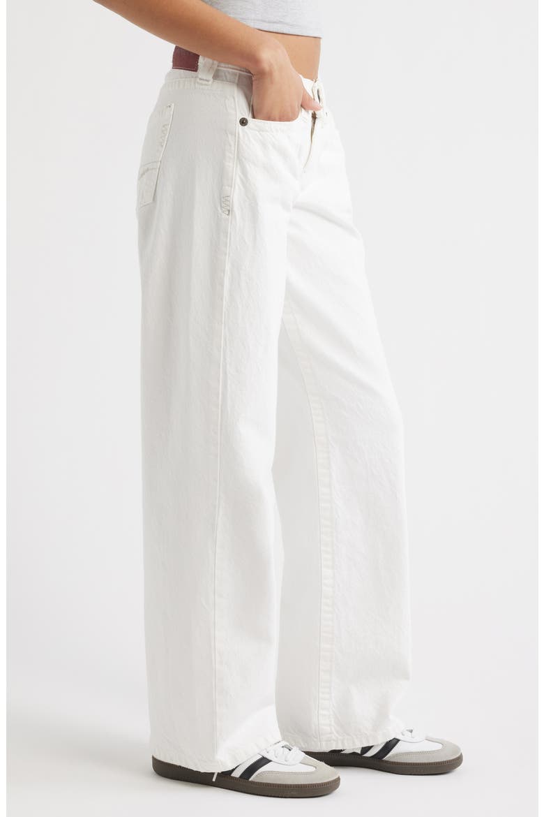 Kayla Low Rise Wide Leg Jeans, Alternate, color, WHITE